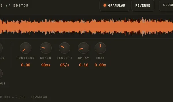 I used the  granualizer to make this intro(remix open)