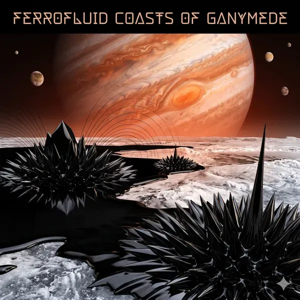 Ferrofluid Coasts of Ganymede