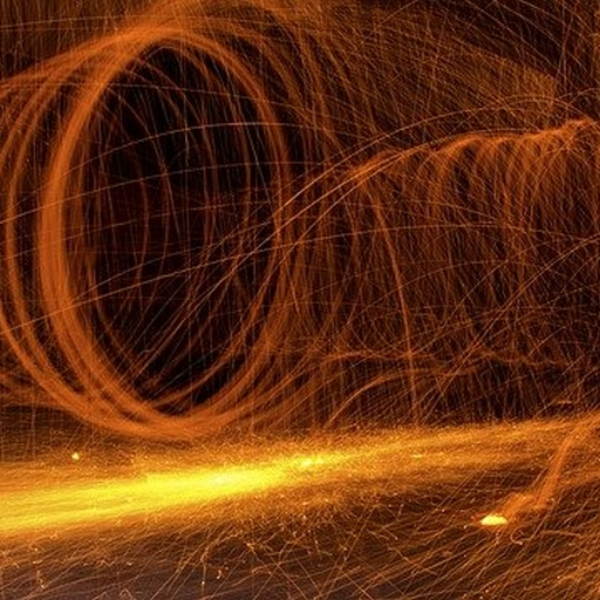 Sparks flying around