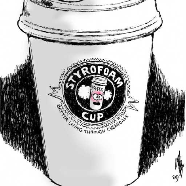 Black Styrofoam