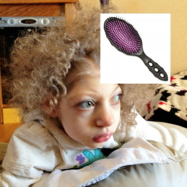 brush my hair in knots