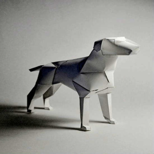 Folded Paper Dog