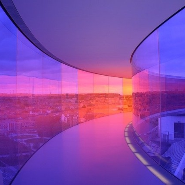 Curved sunset