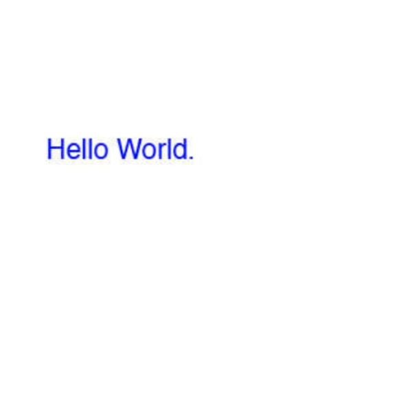 Hello world.