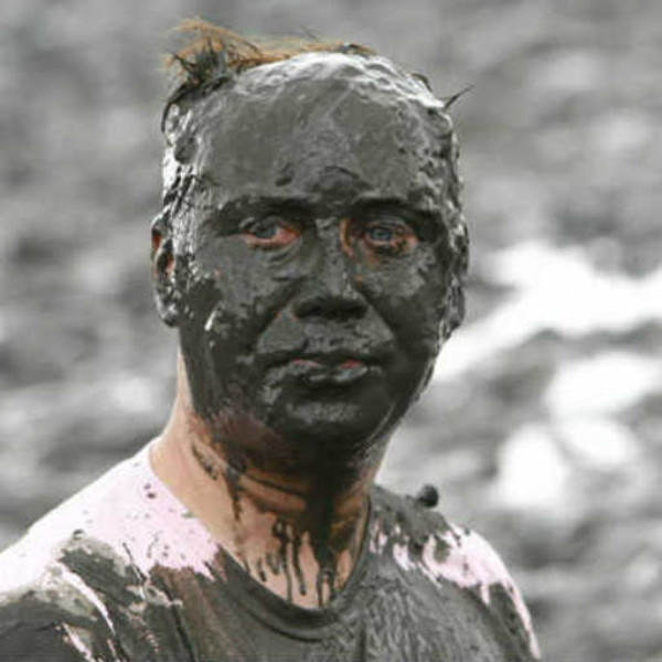 mud on your face