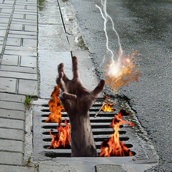Down the drain