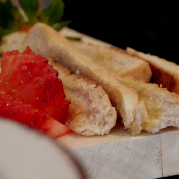 strawberries and toast...