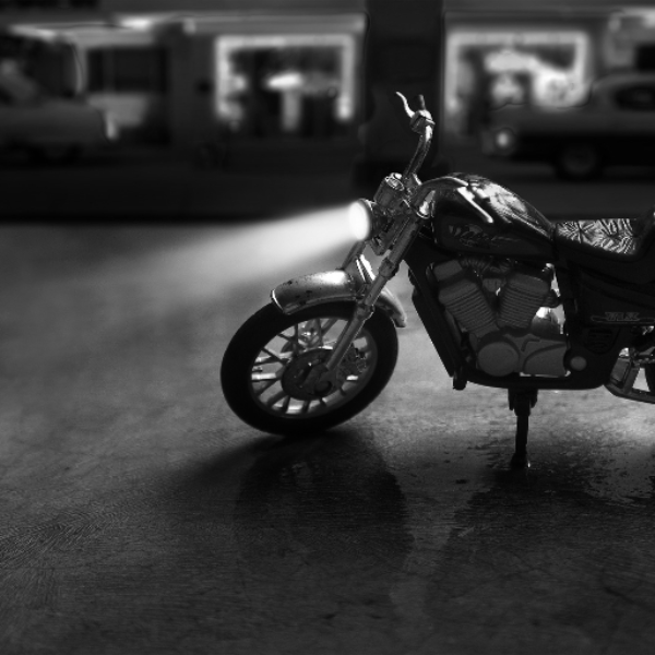 Motorbike rainy day
