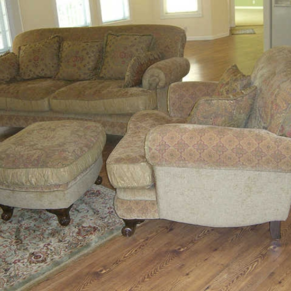 Wow! Your house has a big room. You can fit a lot of furniture inside.