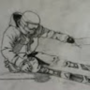 that skier at the ski hil